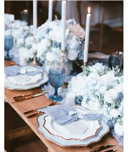 Table Runner, Dusty Blue